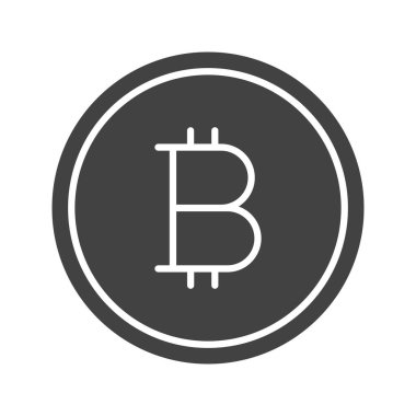 Bitcoin ikon vektör görüntüsü. Mobil uygulama web uygulaması ve yazdırma ortamı için uygundur.