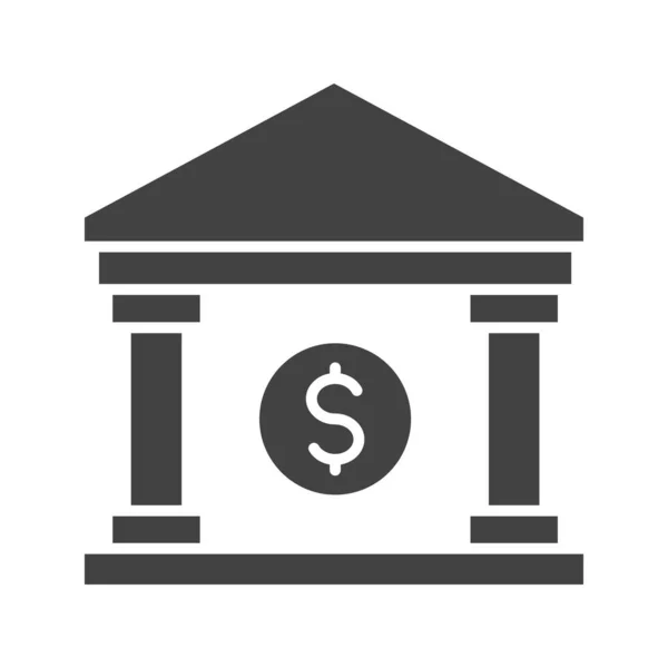 Immagine Vettoriale Icona Della Banca Adatto Applicazioni Web Mobili Supporti — Vettoriale Stock
