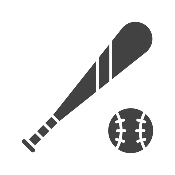Immagine Vettoriale Icona Baseball Adatto Applicazioni Web Mobili Supporti Stampa — Vettoriale Stock