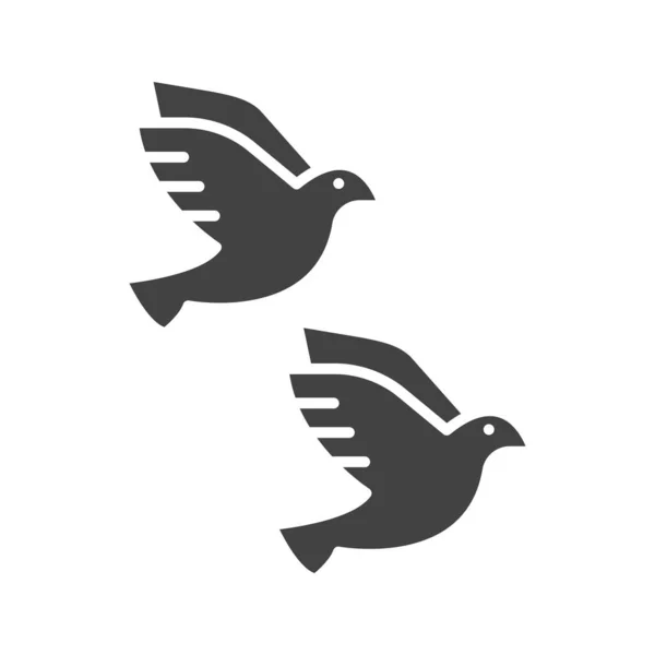 Птицы Иконка Векторного Изображения Подходит Мобильных Приложений Веб Приложений Печатных — стоковый вектор