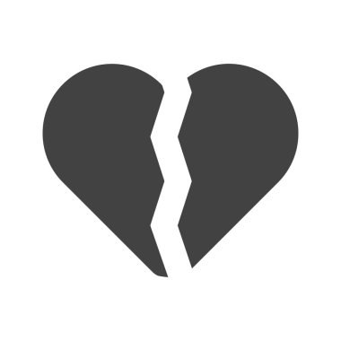 Kırık Kalp ikonu vektör görüntüsü. Mobil uygulama web uygulaması ve yazdırma ortamı için uygundur.