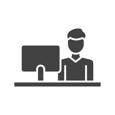 Kasiyer simgesi vektör görüntüsü. Mobil uygulama web uygulaması ve yazdırma ortamı için uygundur.