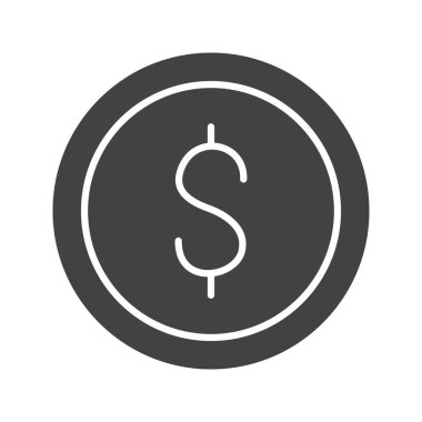 Sikke simgesi vektör görüntüsü. Mobil uygulama web uygulaması ve yazdırma ortamı için uygundur.