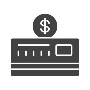 Kredi kartı ödeme ikonu vektör resmi. Mobil uygulama web uygulaması ve yazdırma ortamı için uygundur.