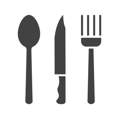 Çatal bıçak ikonu vektör görüntüsü. Mobil uygulama web uygulaması ve yazdırma ortamı için uygundur.