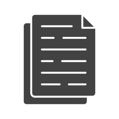 Belge simgesi vektör resmi. Mobil uygulama web uygulaması ve yazdırma ortamı için uygundur.