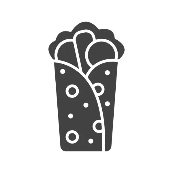Burrito Icoon Vectorafbeelding Geschikt Voor Mobiele Applicatie Webapplicatie Printmedia — Stockvector