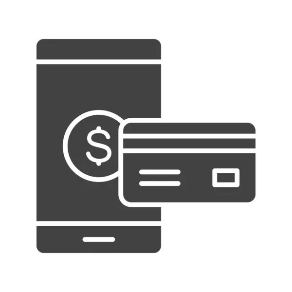 Bargeldloses Bezahlen Symbolvektorbild Geeignet Für Mobile Applikationen Und Printmedien — Stockvektor