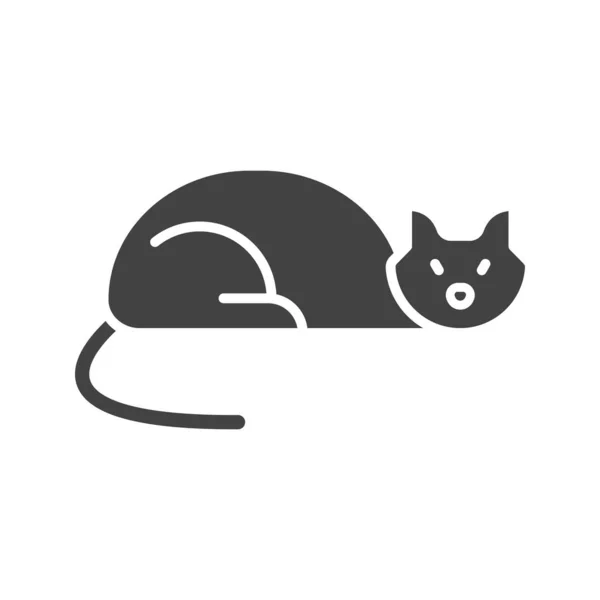 Векторное Изображение Иконки Кота Подходит Мобильных Приложений Веб Приложений Печатных — стоковый вектор