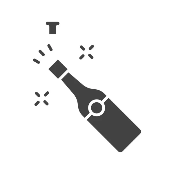 Champagne Icoon Vectorafbeelding Geschikt Voor Mobiele Applicatie Webapplicatie Printmedia — Stockvector