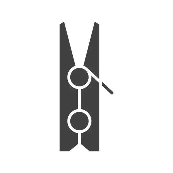 Clothespin Simgesi Vektör Görüntüsü Mobil Uygulama Web Uygulaması Yazdırma Ortamı — Stok Vektör