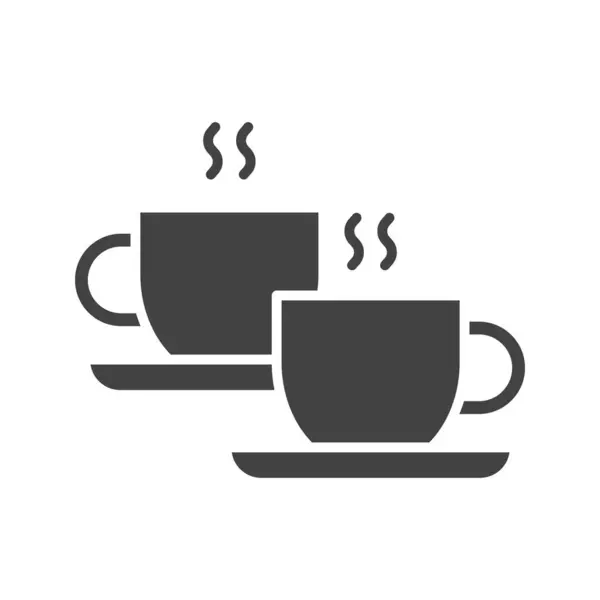 Kaffekoppar Ikonen Vektor Bild Lämplig För Mobil Applikation Webbapplikation Och — Stock vektor