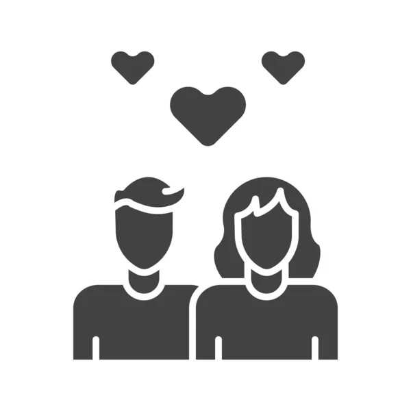 Couple Icon Vector Image Suitable Mobile Application Web Application Print — Stock Vector