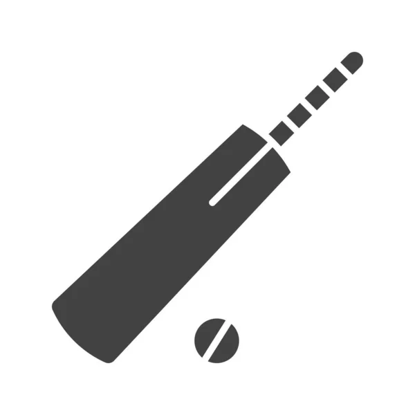 Obrázek Vektoru Ikony Kriketu Vhodné Pro Mobilní Aplikace Tisková Média — Stockový vektor