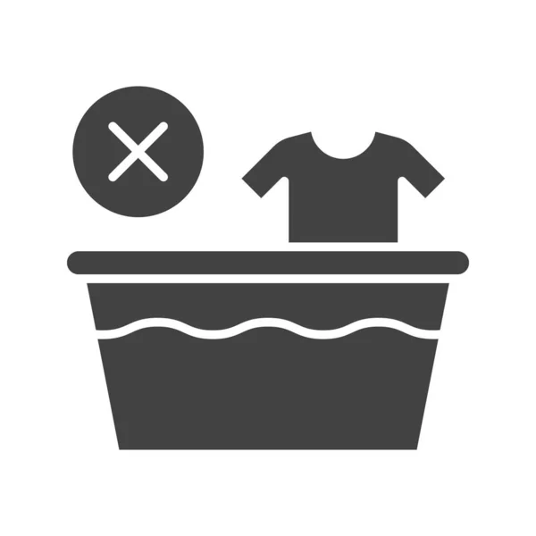 Symbolvektorbild Nicht Waschen Geeignet Für Mobile Applikationen Und Printmedien — Stockvektor