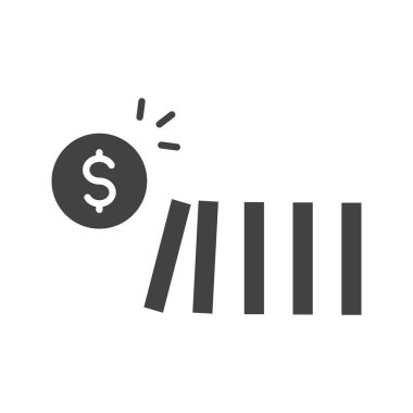 Domino Efekti simge vektör görüntüsü. Mobil uygulama web uygulaması ve yazdırma ortamı için uygundur.