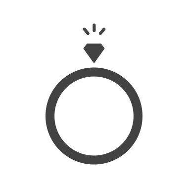 Yüzük ikonu vektör görüntüsü. Mobil uygulama web uygulaması ve yazdırma ortamı için uygundur.