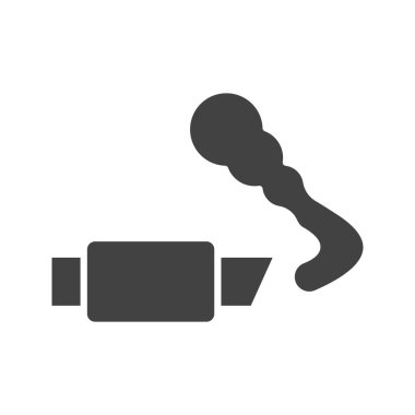 Egzoz borusu simgesi vektör görüntüsü. Mobil uygulama web uygulaması ve yazdırma ortamı için uygundur.