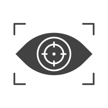 Simge vektör görüntüsüne odaklan. Mobil uygulama web uygulaması ve yazdırma ortamı için uygundur.