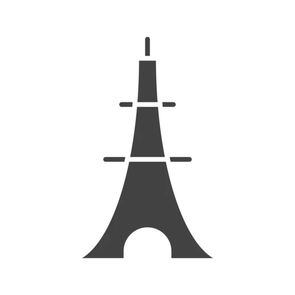 Imagem Vetorial Ícone Torre Eiffel Adequado Para Aplicativos Móveis Aplicação —  Vetores de Stock