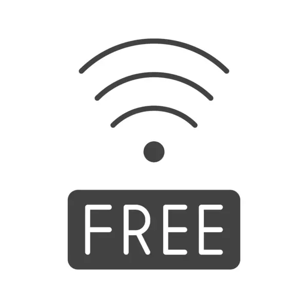 Kostenloses Wifi Icon Vektorbild Geeignet Für Mobile Applikationen Und Printmedien — Stockvektor