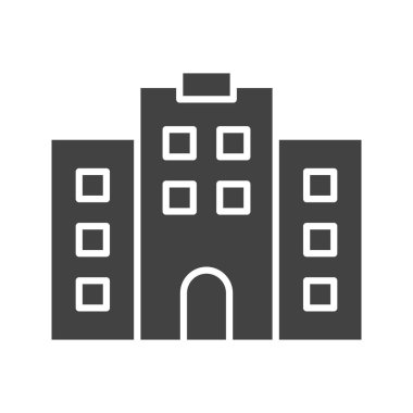 Otel ikonu vektör görüntüsü. Mobil uygulama web uygulaması ve yazdırma ortamı için uygundur.