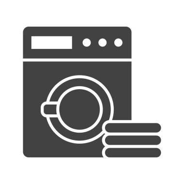 Çamaşır simgesi vektör görüntüsü. Mobil uygulama web uygulaması ve yazdırma ortamı için uygundur.