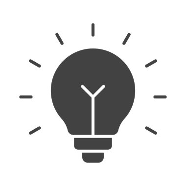 Ampul simgesi vektör görüntüsü. Mobil uygulama web uygulaması ve yazdırma ortamı için uygundur.