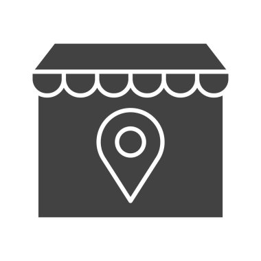 Konum Pin simgesi vektör resmi. Mobil uygulama web uygulaması ve yazdırma ortamı için uygundur.