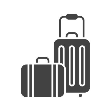 Bavul vektör görüntüsü. Mobil uygulama web uygulaması ve yazdırma ortamı için uygundur.