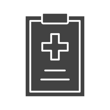 Tıbbi Rapor simgesi vektör görüntüsü. Mobil uygulama web uygulaması ve yazdırma ortamı için uygundur.