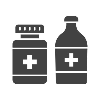 İlaç ikonu vektör görüntüsü. Mobil uygulama web uygulaması ve yazdırma ortamı için uygundur.