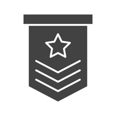 Askeri ikon vektör görüntüsü. Mobil uygulama web uygulaması ve yazdırma ortamı için uygundur.