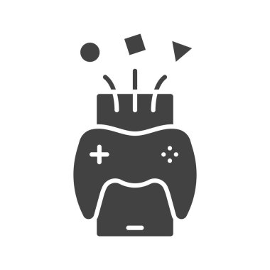 Mobil Oyun simgesi vektör görüntüsü. Mobil uygulama web uygulaması ve yazdırma ortamı için uygundur.