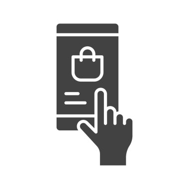 Çevrimiçi Sipariş simgesi vektör resmi. Mobil uygulama web uygulaması ve yazdırma ortamı için uygundur.