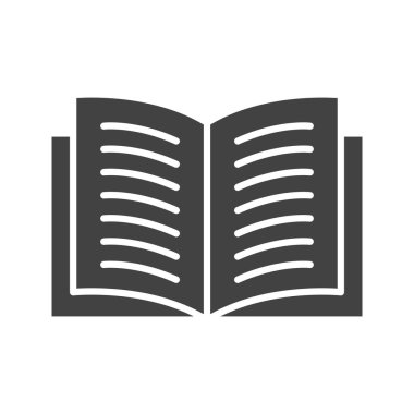 Kitap simgesi vektör resmini aç. Mobil uygulama web uygulaması ve yazdırma ortamı için uygundur.