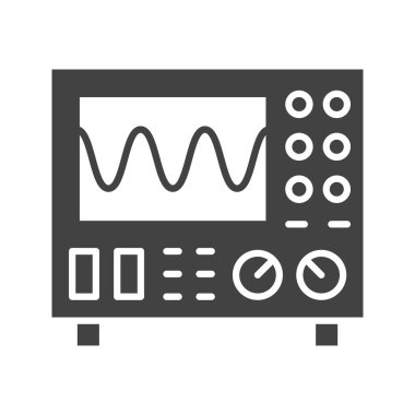 Oscilloscope ikon vektör görüntüsü. Mobil uygulama web uygulaması ve yazdırma ortamı için uygundur.