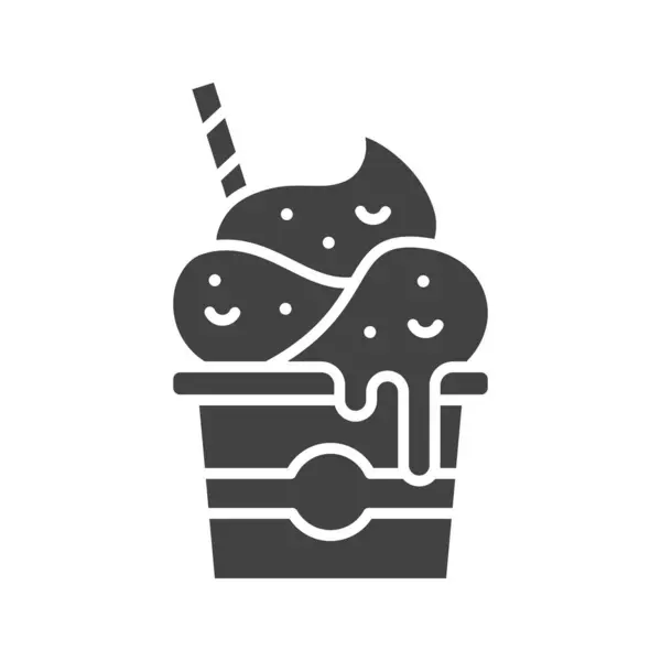 Ice Cream Icoon Vectorafbeelding Geschikt Voor Mobiele Applicatie Webapplicatie Printmedia — Stockvector