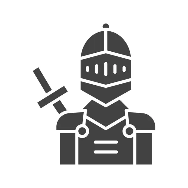 Rittersymbol Vektorbild Geeignet Für Mobile Applikationen Und Printmedien — Stockvektor