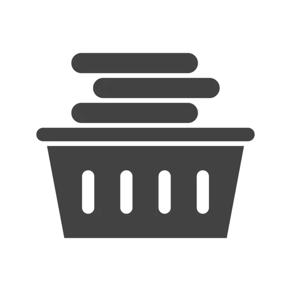 Wäschekorb Symbolvektorbild Geeignet Für Mobile Applikationen Und Printmedien — Stockvektor