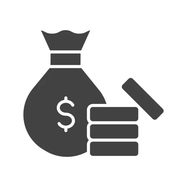 Saco Dinheiro Ícone Imagem Vetorial Adequado Para Aplicativos Móveis Aplicação —  Vetores de Stock
