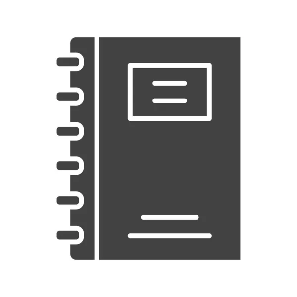 Obrázek Vektoru Ikony Knihy Poznámek Vhodné Pro Mobilní Aplikace Tisková — Stockový vektor