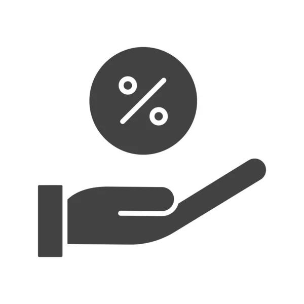 Percentage Pictogram Vectorafbeelding Geschikt Voor Mobiele Applicatie Webapplicatie Printmedia — Stockvector