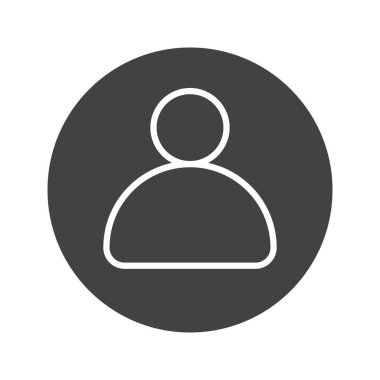 Profil simgesi vektör resmi. Mobil uygulama web uygulaması ve yazdırma ortamı için uygundur.