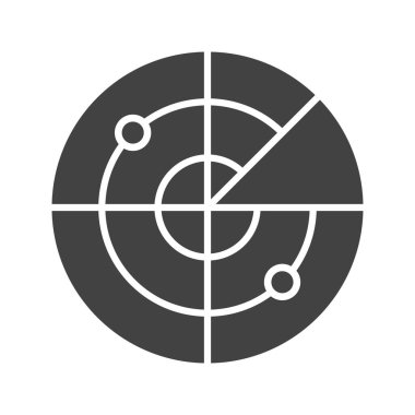 Radar simgesi vektör görüntüsü. Mobil uygulama web uygulaması ve yazdırma ortamı için uygundur.