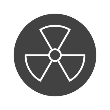 Radyasyon İşareti ikon vektör görüntüsü. Mobil uygulama web uygulaması ve yazdırma ortamı için uygundur.