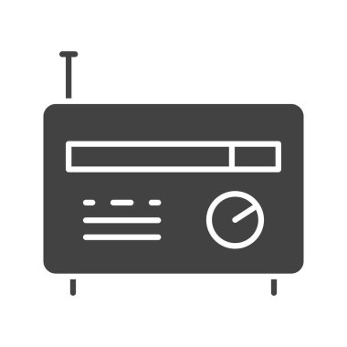 Radyo ikon vektör görüntüsü. Mobil uygulama web uygulaması ve yazdırma ortamı için uygundur.