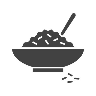 Pirinç ikonu vektör görüntüsü. Mobil uygulama web uygulaması ve yazdırma ortamı için uygundur.