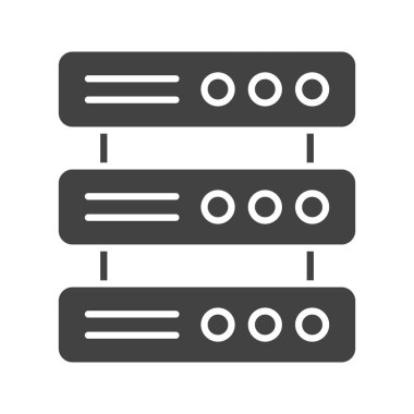 Sunucu simgesi vektör resmi. Mobil uygulama web uygulaması ve yazdırma ortamı için uygundur.