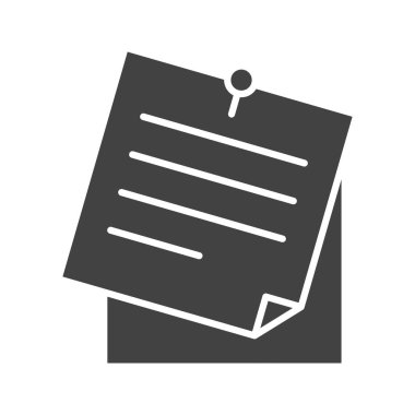 Yapışkan Not simgesi vektör resmi. Mobil uygulama web uygulaması ve yazdırma ortamı için uygundur.